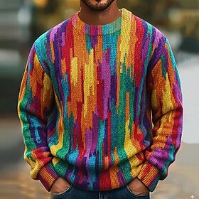 Men's Color Block A…