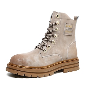 Men's Taupe Nubuck Faux Leather Combat Boots with Stitch Detailing and Shock-Absorbing Sole, Durable Casual Military Boots for Hiking and Daily Use