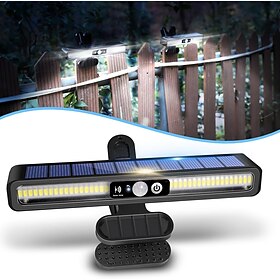 Solar-Bewegungsmelder zum Anklipsen, wasserdicht, für den Außenbereich, Zaunleuchten im Außenbereich, tragbares solarbetriebenes Sicherheitslicht für Zaun, Gar