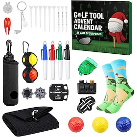 Golf Advent Calendar Christmas Gift for Golfers, 24-Day Xmas Count-down Calendar for Father, Husband, or Boyfriend, Perfect Holiday Gift Featuring Golf Balls,