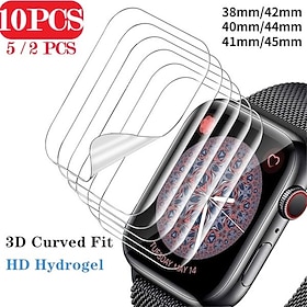 [2 Pack] 10 stuks [5-pakket] Horloge Screenprotector Compatibel met: Apple Watch Ultra 49mm Series 8 7 41mm 45mm Series 6 5 4 SE 40mm 44mm Series 3 2 1 38mm 42
