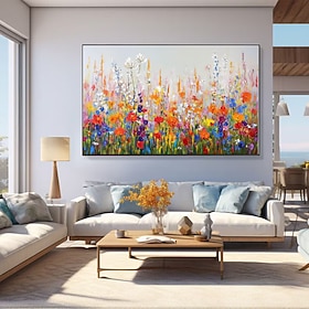 Original tree oil painting handmade Colorful Flower Oil Painting on Canvas handpainted Abstract Blossom Painting Large Texture Floral Wall Art Modern Bedroom W