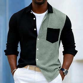 Men's Shirt Waffle …