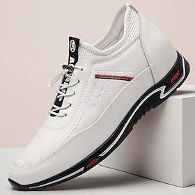 Men's White Faux Le…