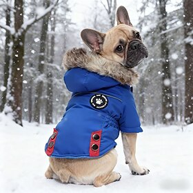 Dog Coat with Harness Warm Dog Jacket Waterproof Puppy Winter Coat for Cold Weather Adjustable Fleece Jacket for Small Medium Dogs