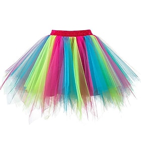 Carnaval 2026 Fantasia de Carnaval Carnaval Anágua Tutu Sob saia Retro Vintage Anos 80 Adulto Mulheres Baile de Máscaras Carnaval Baile de Formatura Traje de f