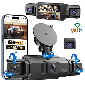 1080p New Design / Full HD / 360° monitoring Car DVR 170 Degree Wide Angle 3 inch LCD Dash Cam with WIFI / Night Vision / Parking Monitoring 4 infrared LEDs Ca