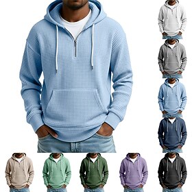 Men's Hoodie Waffle…