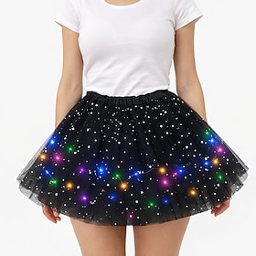 Carnaval 2026 Fantasia de Carnaval Carnaval Anágua Tutu Sob saia Retro Vintage Anos 80 Adulto Mulheres Baile de Máscaras Carnaval Baile de Formatura Traje de f