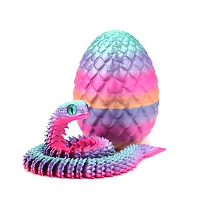 Easter Eggs, Snake Egg with 3D Printed Snake, Year of The Snake 2026, 3D Printed Snake, Executive Desk Toys, Articulated Snake, Fidget Toys Gifts for Easter Ad