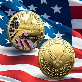 U.S. Air Force Commemorative Coin – United States 250th Anniversary Metal Challenge Coin, Iron Art Collectible Military Badge, Patriotic Souvenir Gift for Vete