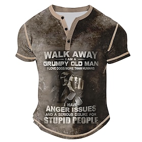 Men's Text T Shirt … - image
