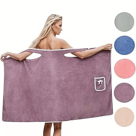 Gonna da doccia indossabile per donne taglie forti, accappatoio da bagno in pile di corallo spesso, gonna assorbente indossabile per donne adulte, per