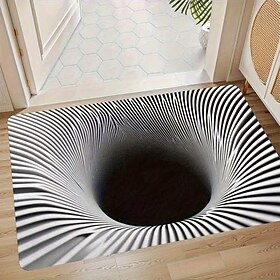 3D Optical Illusion Doormat Visual Trap Floor Mat Non Slip for Doorway Entryway Bathroom Kitchen Indoor Outdoor Diatomaceous Earth Quick Dry Absorbent 20 x 31