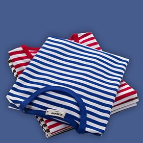Classic Storybook Character T-shirt Mime Artist Mime Clown White and Red Striped Adults' Men's Unisex Halloween Carnival Party Performance Easy Halloween Costu