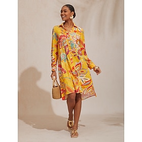 Boho-Hemdkleid aus seidigem Satin mit Paisleymuster: retailer-supplied image