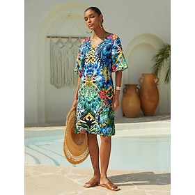 Jungle Wild Party Silky Satin Mini Dress: retailer-supplied image