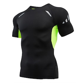 Stay Cool and Stylish: Men's Quick-Dry Patchwork Running T-Shirt