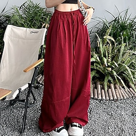 Per donna Gamba larga Vacanza Moda Semplice Lunghezza intera Misura del girovita medio Semplice Coulisse Comodità Asciugatura Rapida Traspirabilità Inelastico