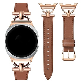 Watch Band for Samsung Galaxy Watch 8 40/44mm Watch 8 Classic 46mm Watch 6 Classic 43/47mm Watch 5 Pro 45mm Watch 4 Classic 42/46mm PU Leather Replacement Str