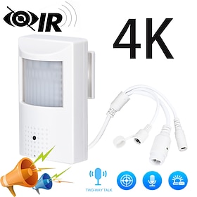 4K PIR IP Camera 8MP HD Mini Indoor POE LED Wired Infrared Night Vision CCTV Surveillance Camera