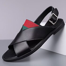 Men's Fashion Sandals – Cross-Strap Design for Comfort and Style in Casual Summer Outfits