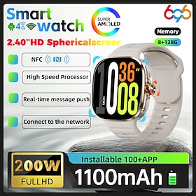 Smartwatch M99 5G con schermo AMOLED da 2,4 pollici, fotocamera rotante da 900 W, Wi-Fi, GPS, bussola, NFC, Bluetooth, smartwatch per uomo e donna