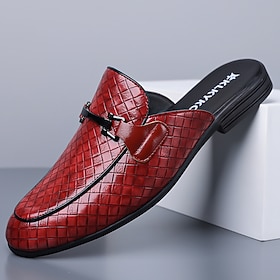 Men's Red Faux Leat… - image