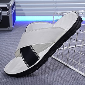 sandali da uomo in similpelle – calzature estive da spiaggia dal design elegante e confortevole