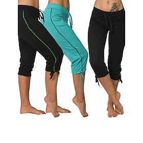 Women's Capri shorts Capri Pants Summer Shorts Fashion Streetwear Basic Calf-Length High Waist Plain Drawstring Pocket Elastic Waist Breathability Comfortable
