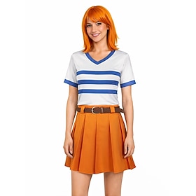 Avventuriero dell'oceano Pirata di Cappello di Paglia Navigator Costume Cosplay Abiti Anime Cosplay for Per donna Adulti Halloween Carnevale Feste Per