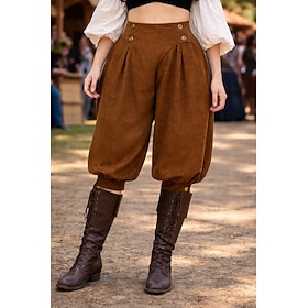 Medievale Rinascimento Steampunk Pantaloni da pirata Pirata Costume Per donna Vichingo Costumi da pirata Fantasia Performance LARP Fiera Rinascimental