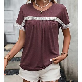 Women's T Shirt Lac…