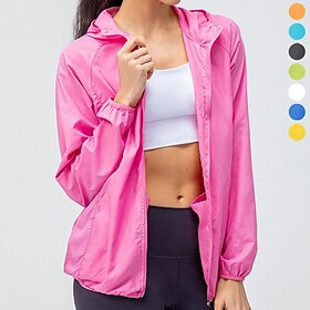 Women's hooded jacket with zipper pockets hood with multiple pockets waterproof fabric women's skin jacket