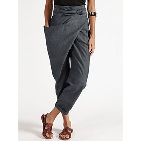 Per donna Chinos Dritto Vacanza Moda Streetwear Lunghezza intera Vita Alta Semplice Tasca Fascia Elastica Comodo Morbido Confortevole Inelastico All'a