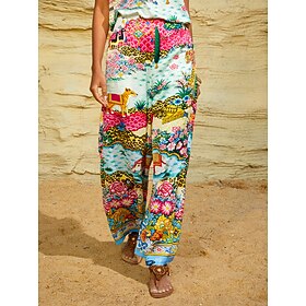 pantalon vintage en satin soyeux de Dream Village: retailer-supplied image