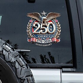 Patriotic USA Eagles 250th Anniversary Car Window Decal Sticker, America  Semiquincentennial 1776-2026 Eagle Stickers, USA Independence Flag Decals, Durable Vi