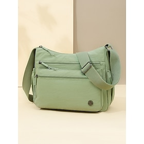 Women's Crossbody Bag Shoulder Bag Crossbody Bag Shoulder Bags Nylon Casual Outdoor Travel Zipper Large Capacity Lightweight Solid Color Black Pink Brown