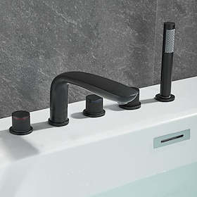 Rubinetto per Vasca - Minimalista Galvanizzato Autoportante Valvola in Ottone Bath Shower Mixer Taps