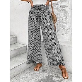 Per donna Gamba larga Pantaloni boho Chinos Skort Vacanza Streetwear Casual Lunghezza alla caviglia Vita media Grafico Coulisse Stampa Comodo Comodità