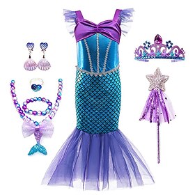 Meerjungfrau Meerjungfrau Aqua Princess Kleid Themenparty-Kostüm Cosplay for Mädchen Kinder Halloween Karneval Maskerade