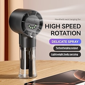 Ventilatore nebulizzatore ricaricabile tramite USB, mini ventilatore portatile, ventilatore ad alta velocità, raffreddamento a nano-nebulizzazione, id