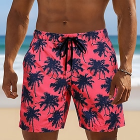Per uomo Albero di Cocco Piante Tropicali Costumi da bagno Costumi da bagno Pantaloncini da bagno Pantaloncini da Surf Misura del girovita medio Hawai