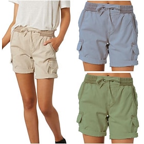 Per donna Bermuda Chinos Shorts Vacanza Streetwear Casual Corto Vita media Semplice Coulisse Tasca Comodo Comodità Inelastico All'aperto Streetwear Ab