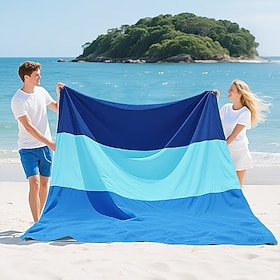Telo da spiaggia per esterni per 4-7 persone, extra large, leggero, resistente alla sabbia, ampio tappetino da picnic adatto per gite in spiaggia, cam
