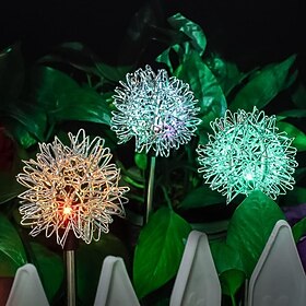1 Pack Solar Garden Lights Outdoor, Dandelion Solar Lights Outdoor, IP65 Waterproof Firefly Light Outside Decor for Patio Pathway, Sway by Wind for Fairy Garde