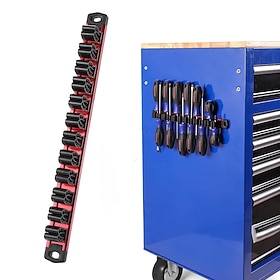 Organizzatore magnetico per cacciaviti e chiavi inglesi, organizer magnetico per utensili su binario in alluminio, portautensili, organizzazione della