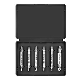 Set di 6 estrattori per viti danneggiate, punte da trapano HSS, estrattori per viti spanate e rotte, kit di rimozione facile e veloce, utensili elettr