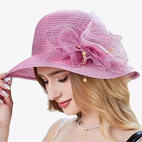 Derby Hat Church Hat Kentucky Derby Hat Gentlewoman Noblewoman Fancy Dress Women's Valentine's Day Derby Ascot Horse Racing Festival Adults' Hat Spring  Summer