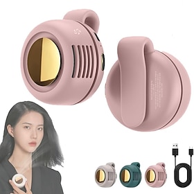 Mini ventilatore portatile con clip, ventilatore personale indossabile da fissare in vita o al colletto della camicia, ventilatore da collo ricaricabi